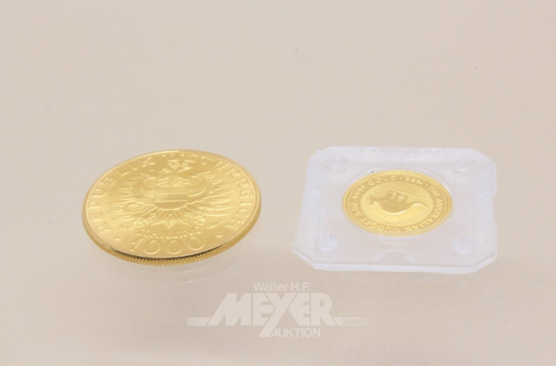 2 Goldmünzen: