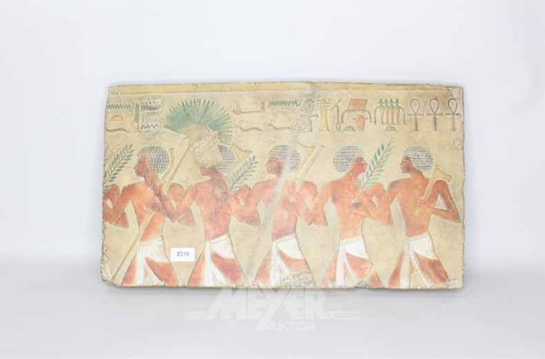 Reliefbild ''Ägypter'' Steinplatte,