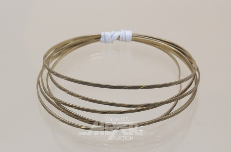 6 Armreifen, 333er GG, zus. ca. 12 g