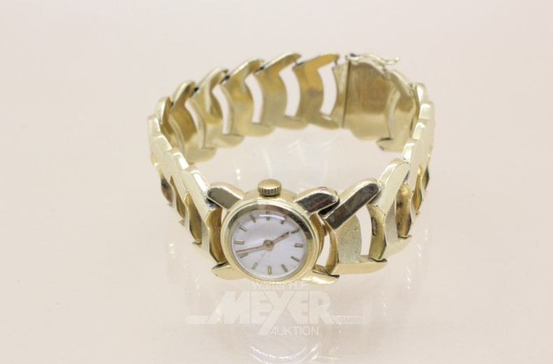 Damen-Armbanduhr, 585er GG, 50er Jahre,