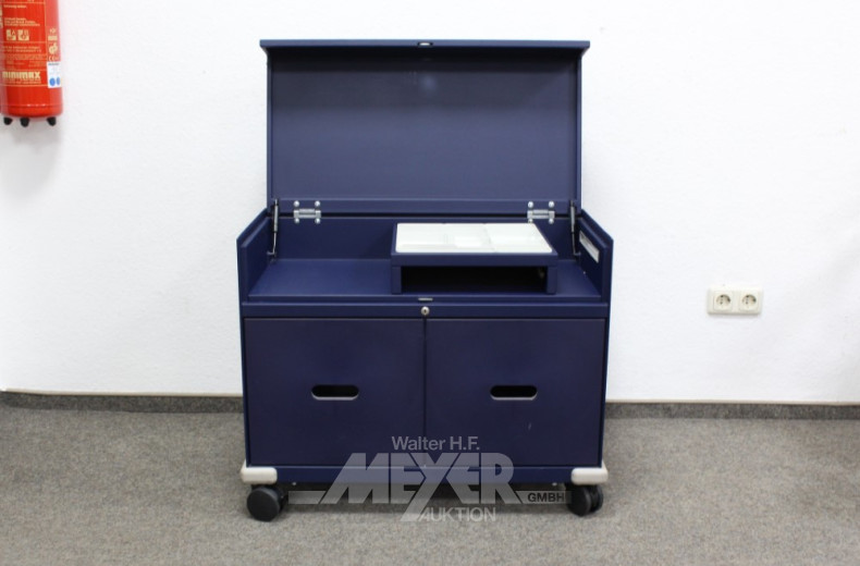 Büro Doppel-Rollcontainer VITRA, blau