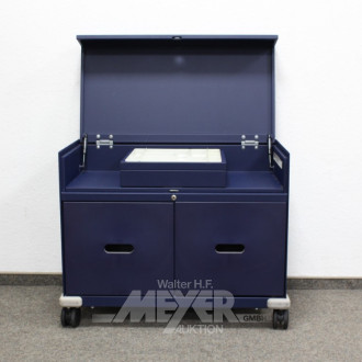 Büro Doppel-Rollcontainer VITRA, blau