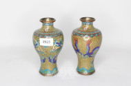 Paar Cloisonne-Vasen, China,