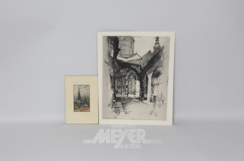 Mappe mit Drucken und Radierungen,