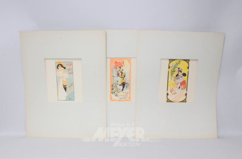 7 Lithographien, u.a. ''Le Théâtre Libre'',