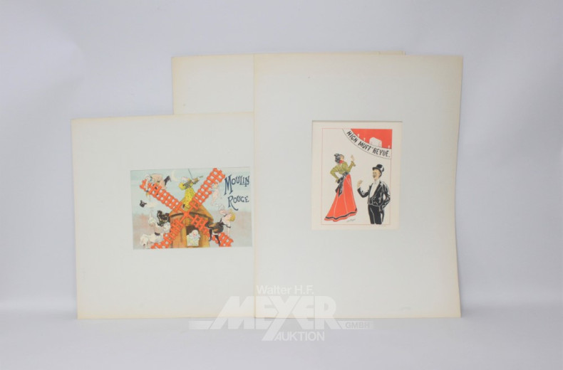 7 Lithographien, u.a. ''Le Théâtre Libre'',