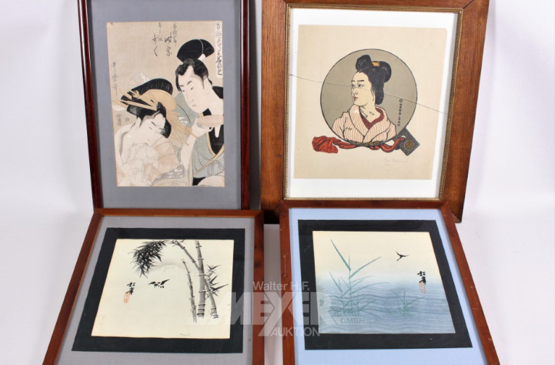 Konvolut japanischer Druckgraphiken,