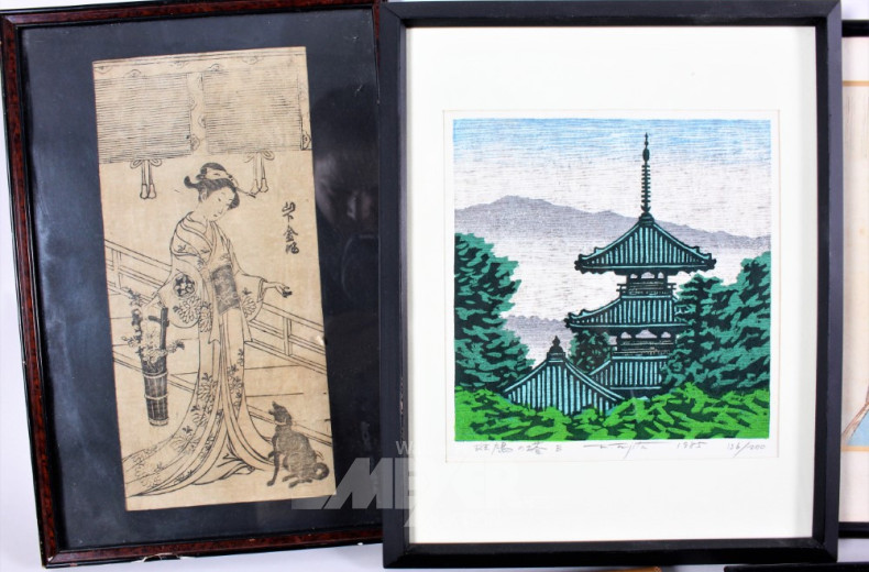 Konvolut japanischer Druckgraphiken,