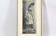 Druckgraphik, ''Frau mit Hut''