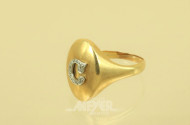 Ring, 750er GG, Monogramm: C,