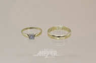 Solitärring, 585er GG, sowie