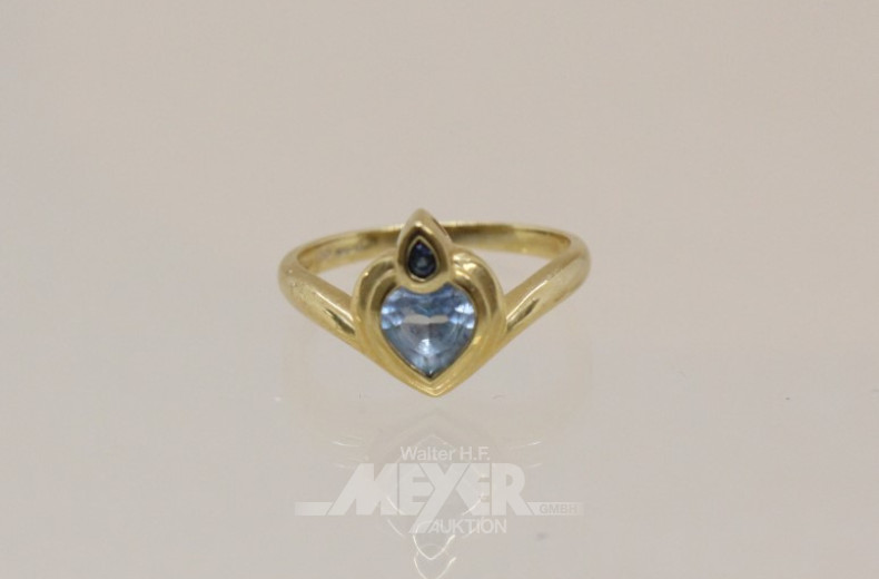 Damenring, 585er GG, besetzt mit