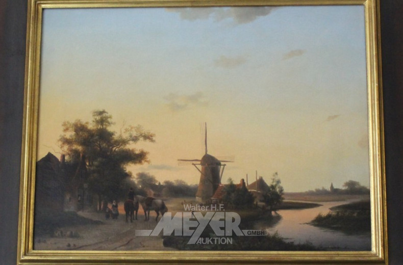 Gemälde, ''Dutch Landscape'', 19 Jh.