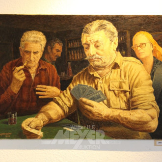 Gemälde, ''Beim Kartenspiel''