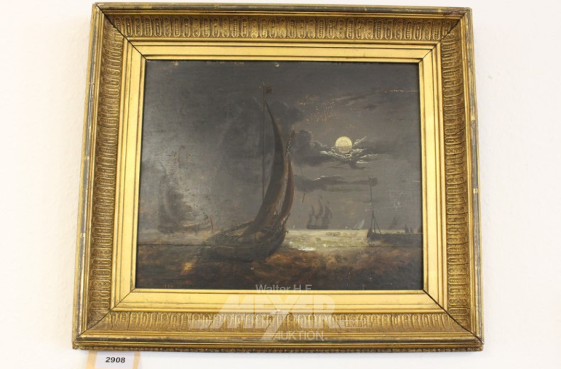 Gemälde ''Fischerboote bei Nacht''