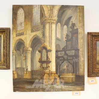 Gemälde ''Kircheninterieur''