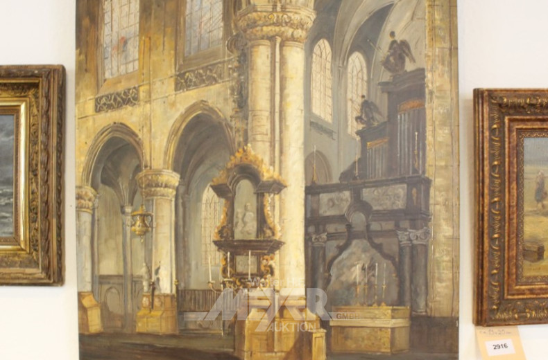 Gemälde ''Kircheninterieur''