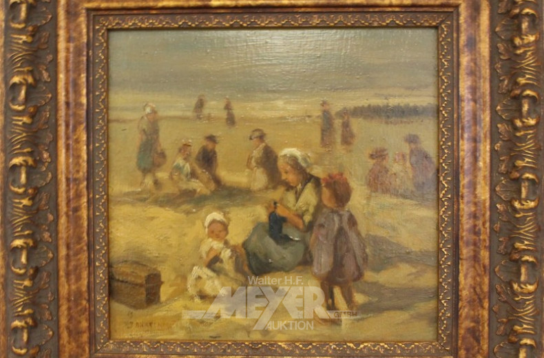 kl. Gemälde, ''Strandpartie''
