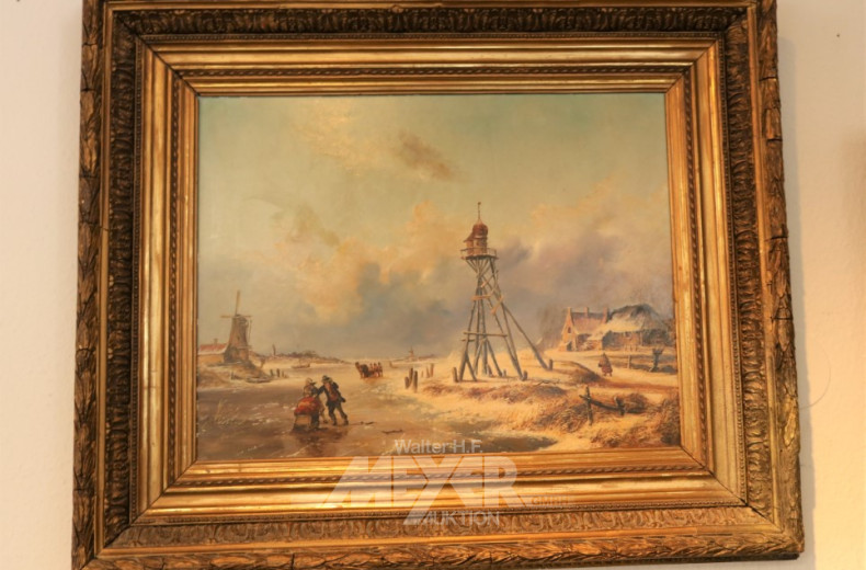 Gemälde, ''Eisvergnügen''