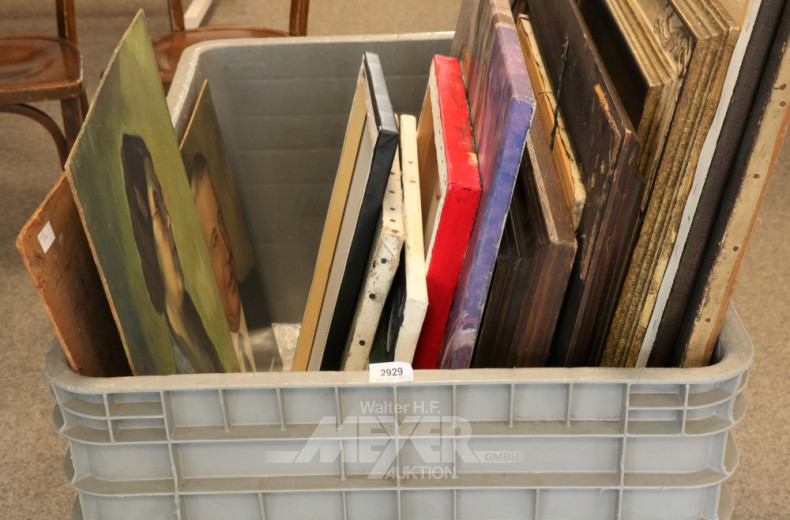 Konvolut von ca. 14 Bildern und Gemälde: