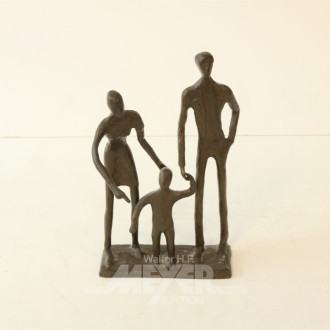 Bronzeskulptur ''Familie mit Kind'',
