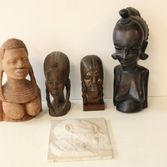 Konvolut Holz- und Bronzefiguren