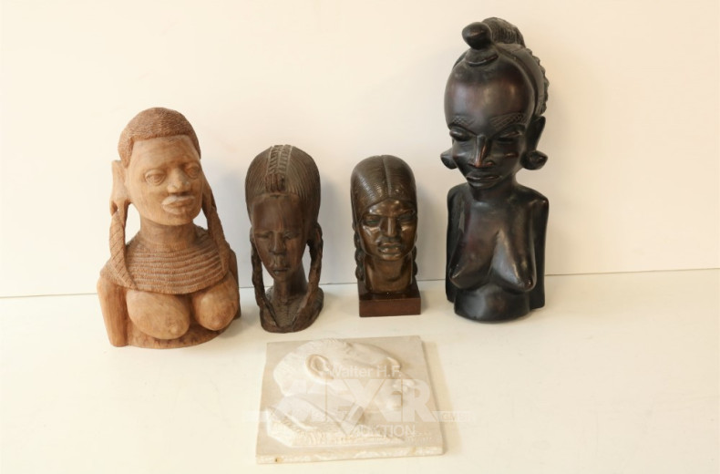 Konvolut Holz- und Bronzefiguren