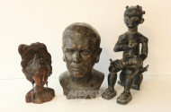 Konvolut Holz- und Bronzefiguren