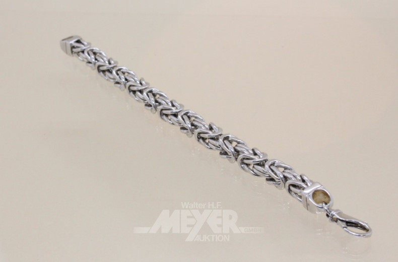 Königsarmband, 925er Silber, ca. 27 g