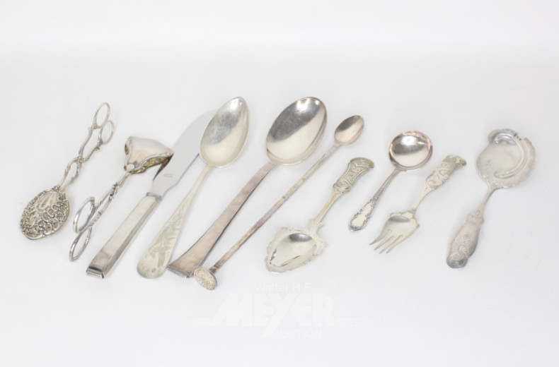 Posten versch. Besteckteile, Auflage,