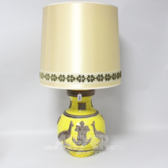 Vasenlampe, Italien 20 Jh., gelb,