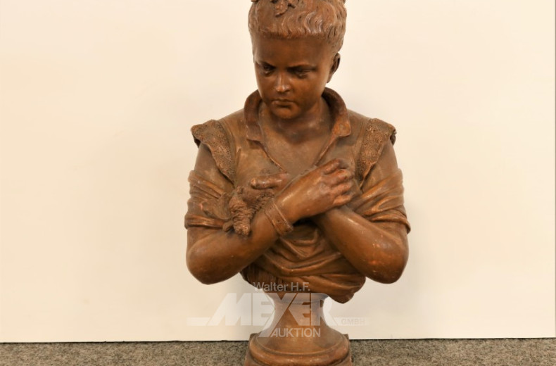 Tonbüste, ''Dame mit Vogel''