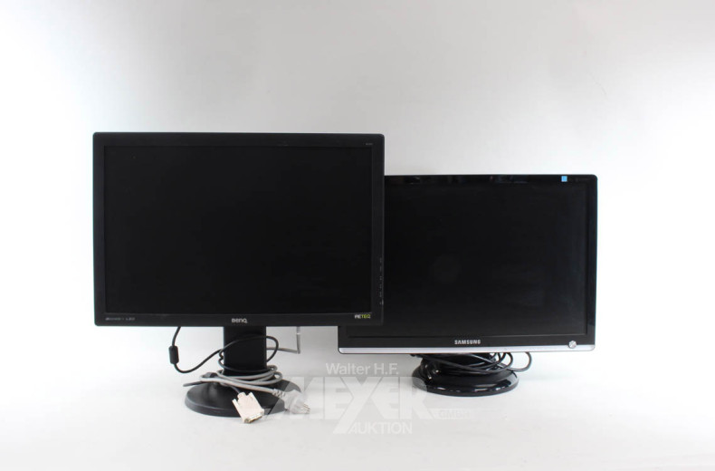 4 PC-Monitore u.a. SAMSUNG, BenQ, tlw.