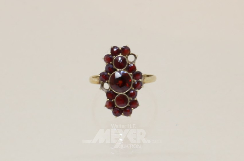 Damenring, 585er GG, besetzt mit