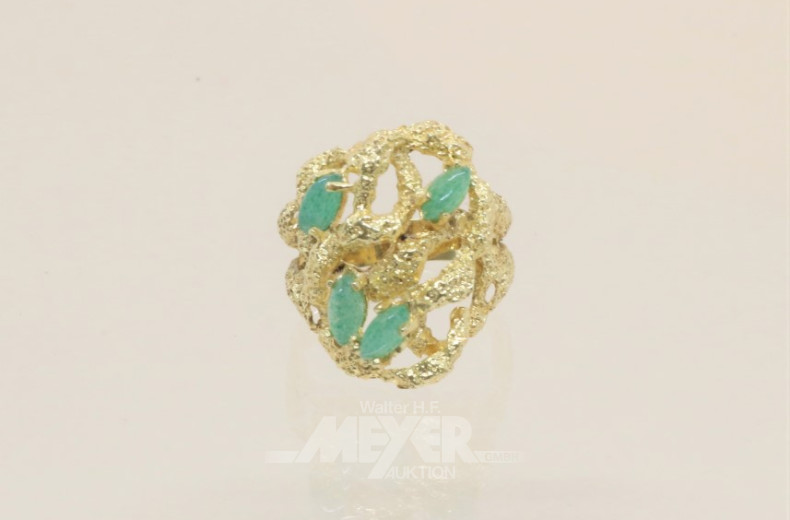 Damenring, 750er GG, besetzt mit