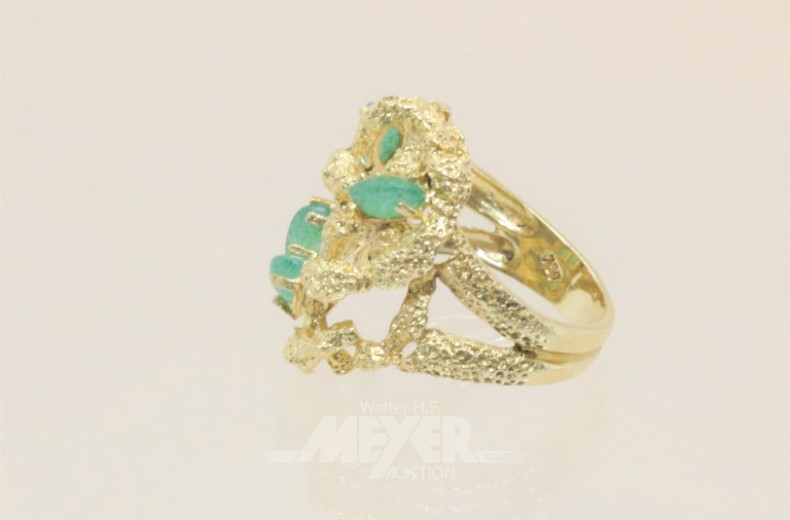 Damenring, 750er GG, besetzt mit