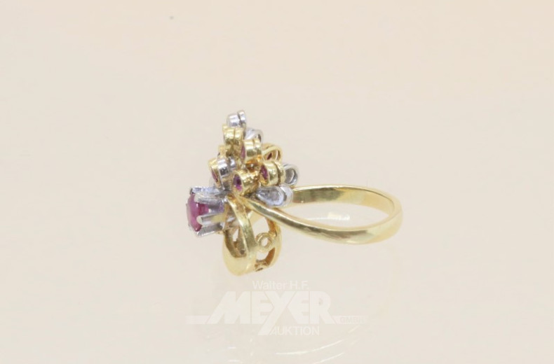 Damenring, 750er GG, besetzt mit