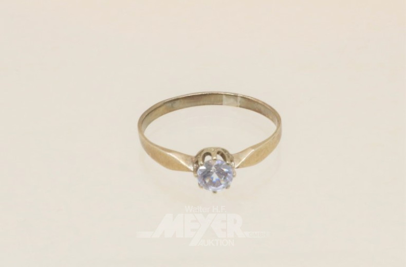 Damenring, 333er GG, besetzt mit