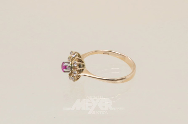 Damenring, 750er GG, besetzt mit