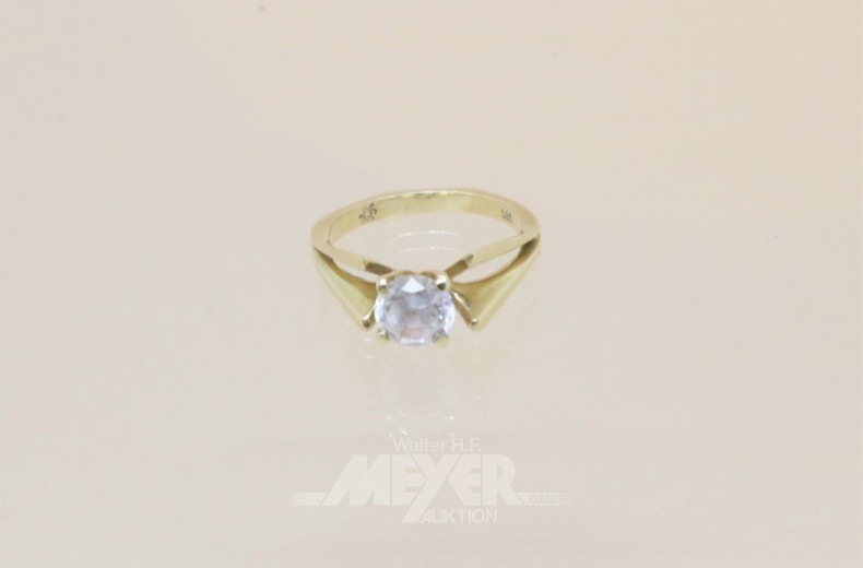 Damenring, 585er GG, besetzt mit