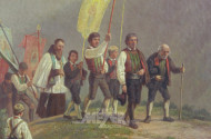 Gemälde ''Prozessionszug'', 19. Jh.