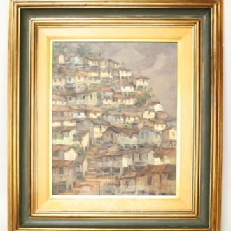 Gemälde ''Portugisisches Bergdorf''