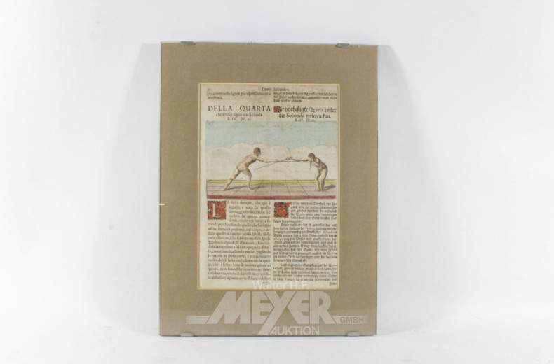 antiquarische Buchseite bez.