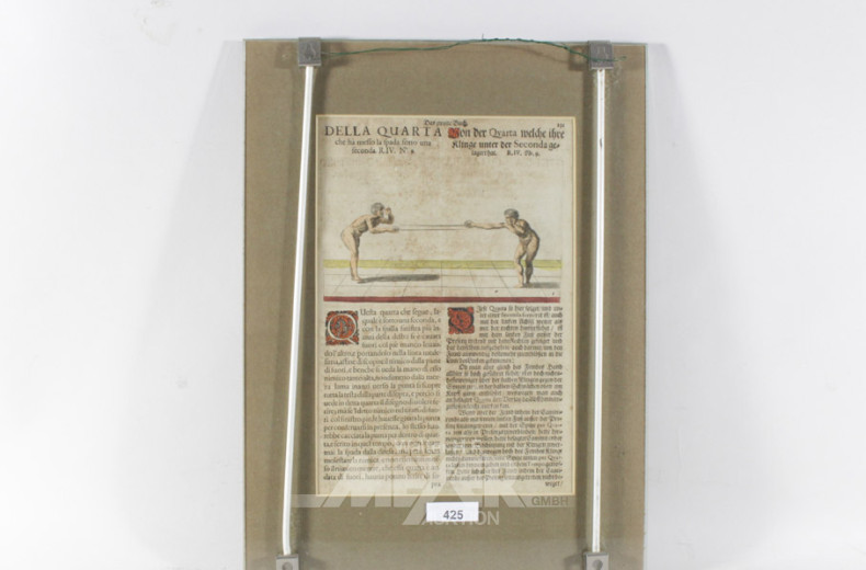 antiquarische Buchseite bez.