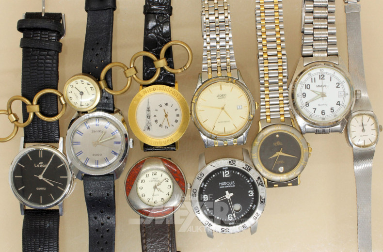 13 Damen- und Herrenarmbanduhren