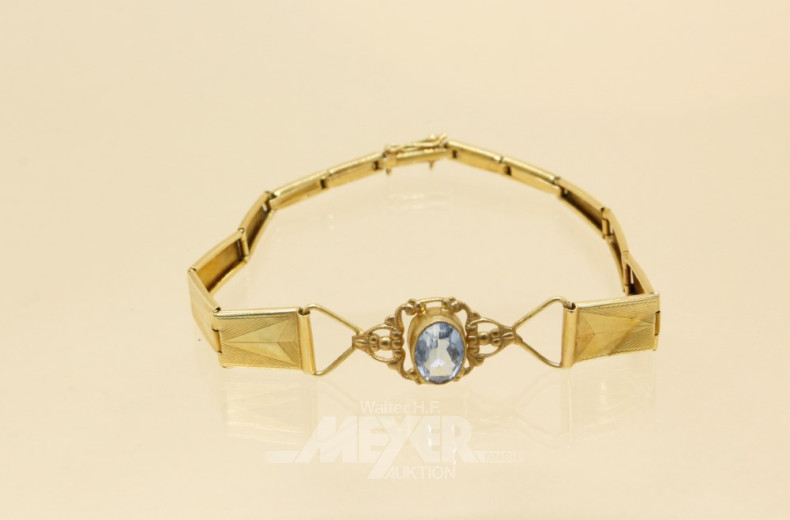 Armband, 585er GG, besetzt mit