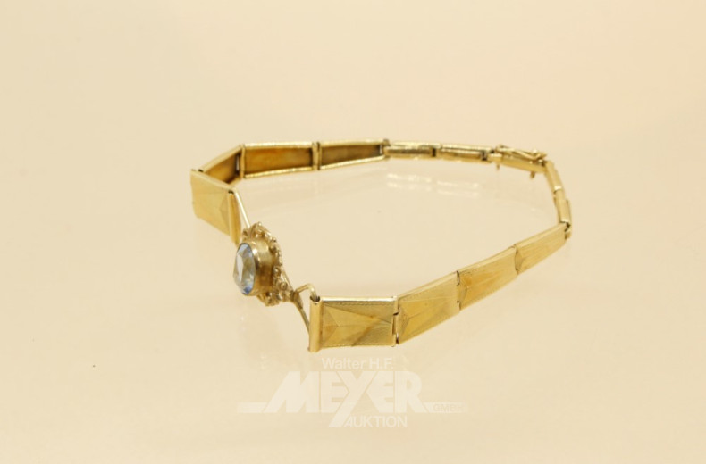 Armband, 585er GG, besetzt mit