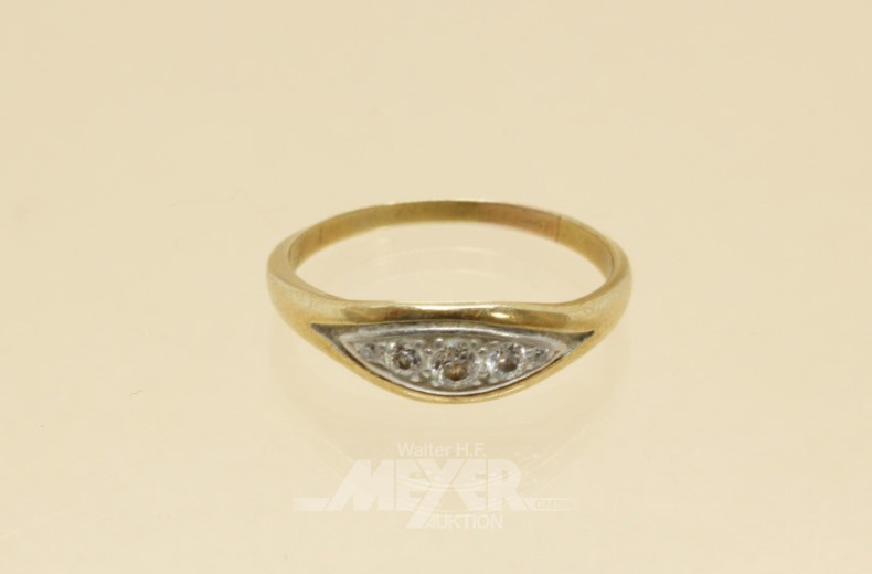 Damenring, 585er GG, besetzt