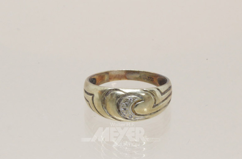 Ring, 333er, Ringgröße: 59, ca. 2 g
