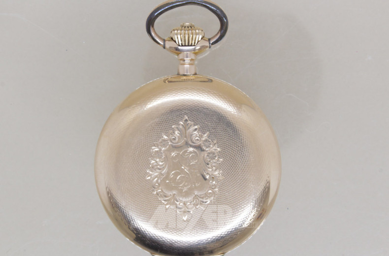 Sprungdeckel-Taschenuhr, 585er GG,